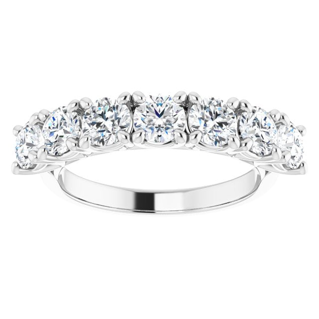 1.75 ct. Round Cut Diamond Wedding Band 7 Stone Ring-VIRABYANI
